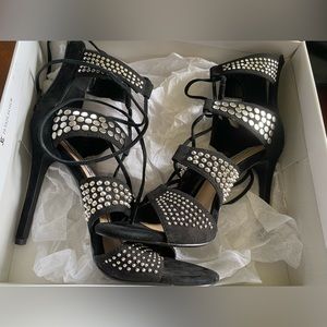 Steve Madden Leasa Black Suede Heels